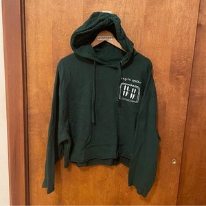 REGINA SPEKTOR | Green Graphic Cropped Tour Hoodie